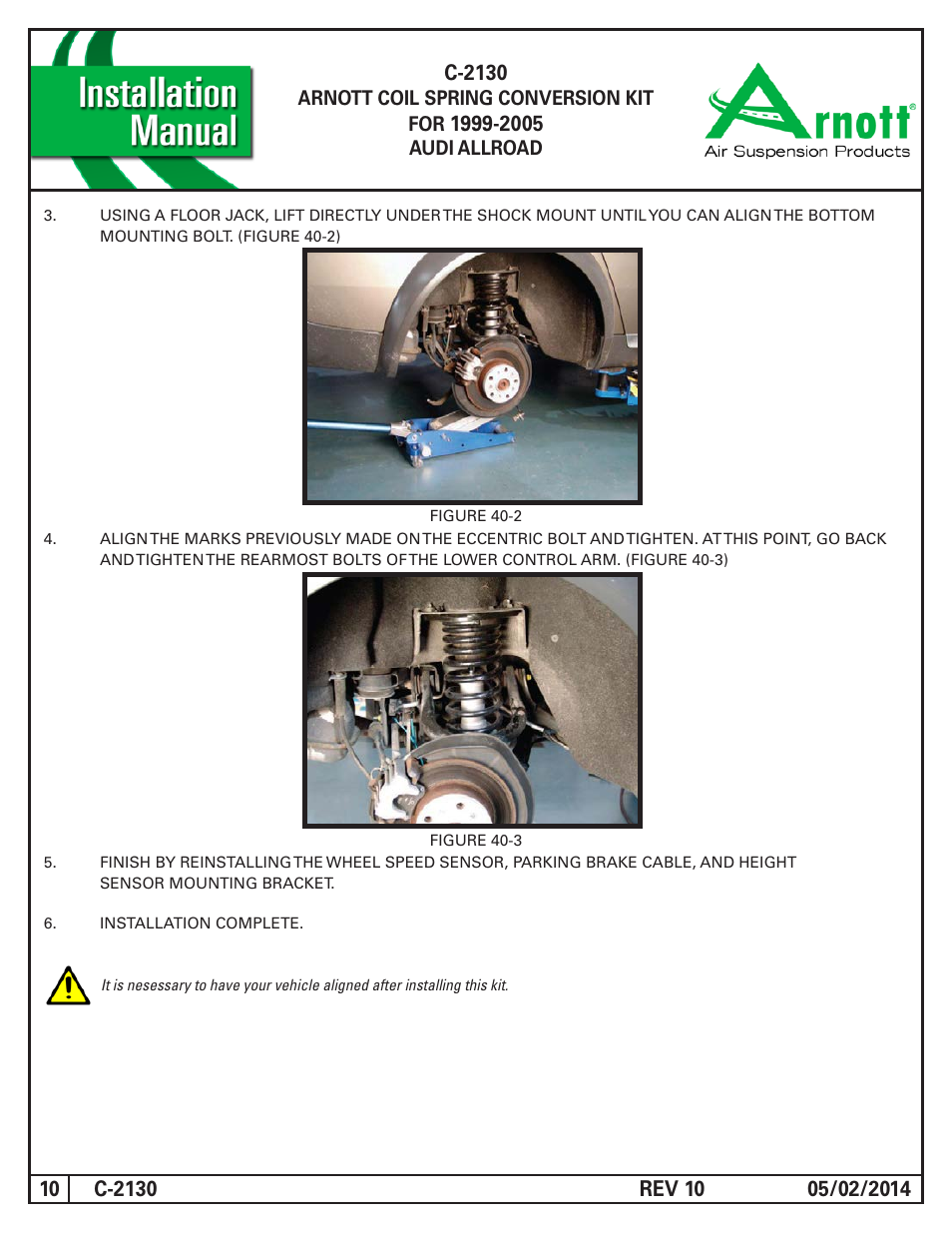 Air Suspension C-2130 REV 10 User Manual | Page 10 / 13