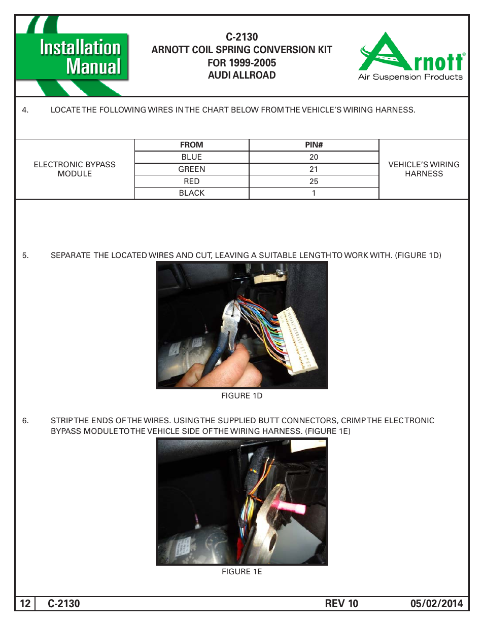 Air Suspension C-2130 REV 10 User Manual | Page 12 / 13