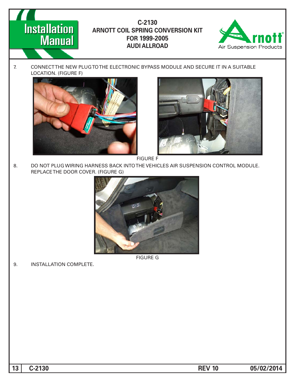 Air Suspension C-2130 REV 10 User Manual | Page 13 / 13