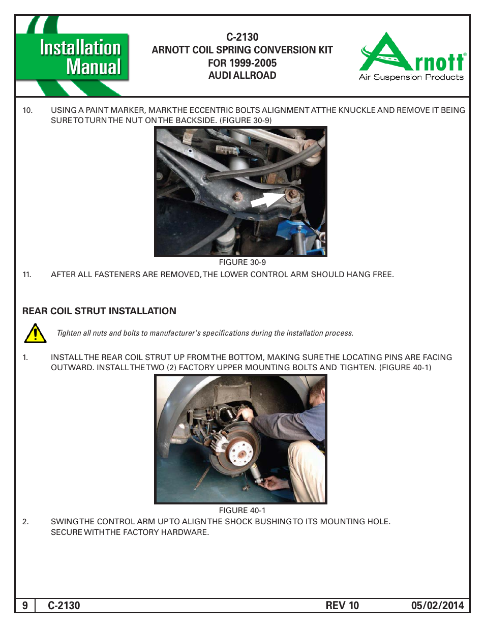 Air Suspension C-2130 REV 10 User Manual | Page 9 / 13