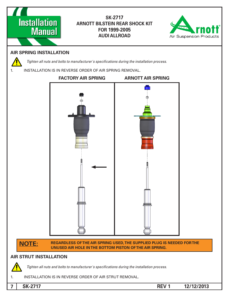 Air Suspension SK-2717 REV 1 User Manual | Page 7 / 7