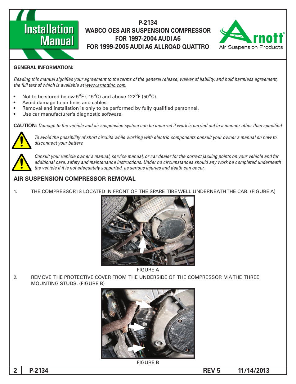 Air Suspension P-2134 REV 5 User Manual | Page 2 / 6