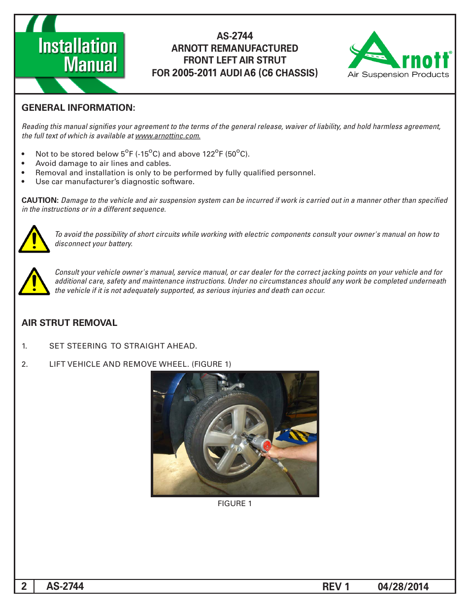 Air Suspension AS-2744 REV 1 User Manual | Page 2 / 6