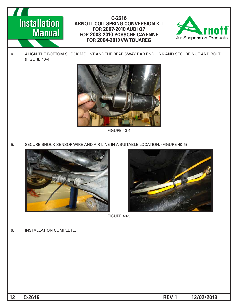 Air Suspension C-2616 REV 1 User Manual | Page 12 / 15