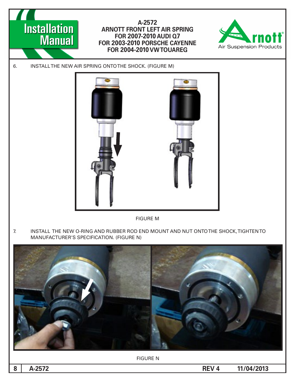 Air Suspension A-2572 REV 4 User Manual | Page 8 / 10