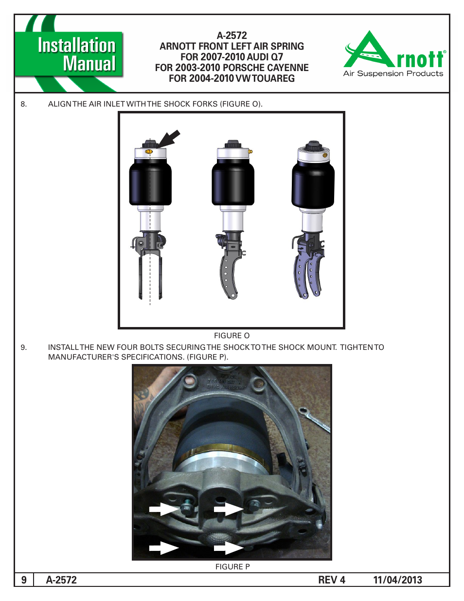 Air Suspension A-2572 REV 4 User Manual | Page 9 / 10