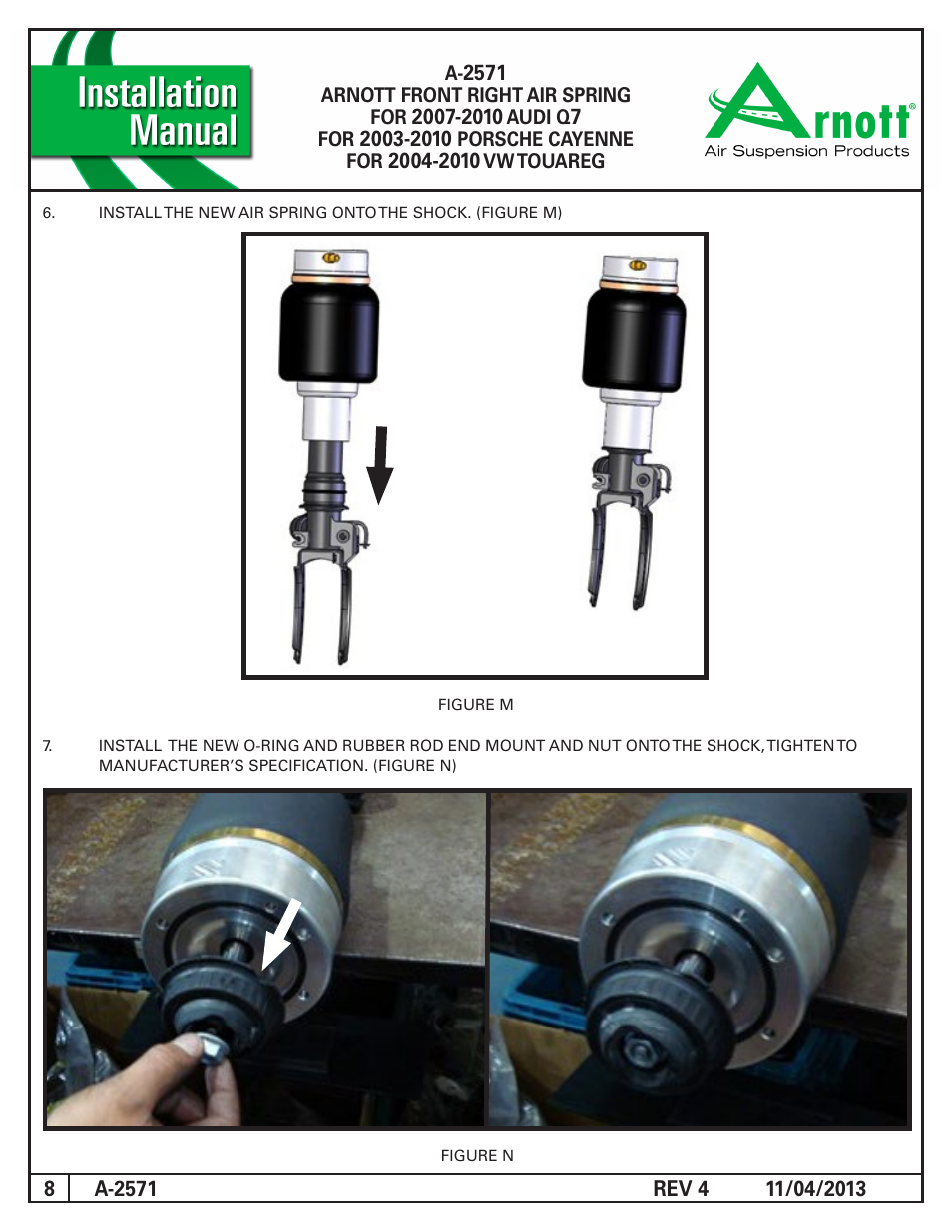 Air Suspension A-2571 REV 4 User Manual | Page 8 / 10