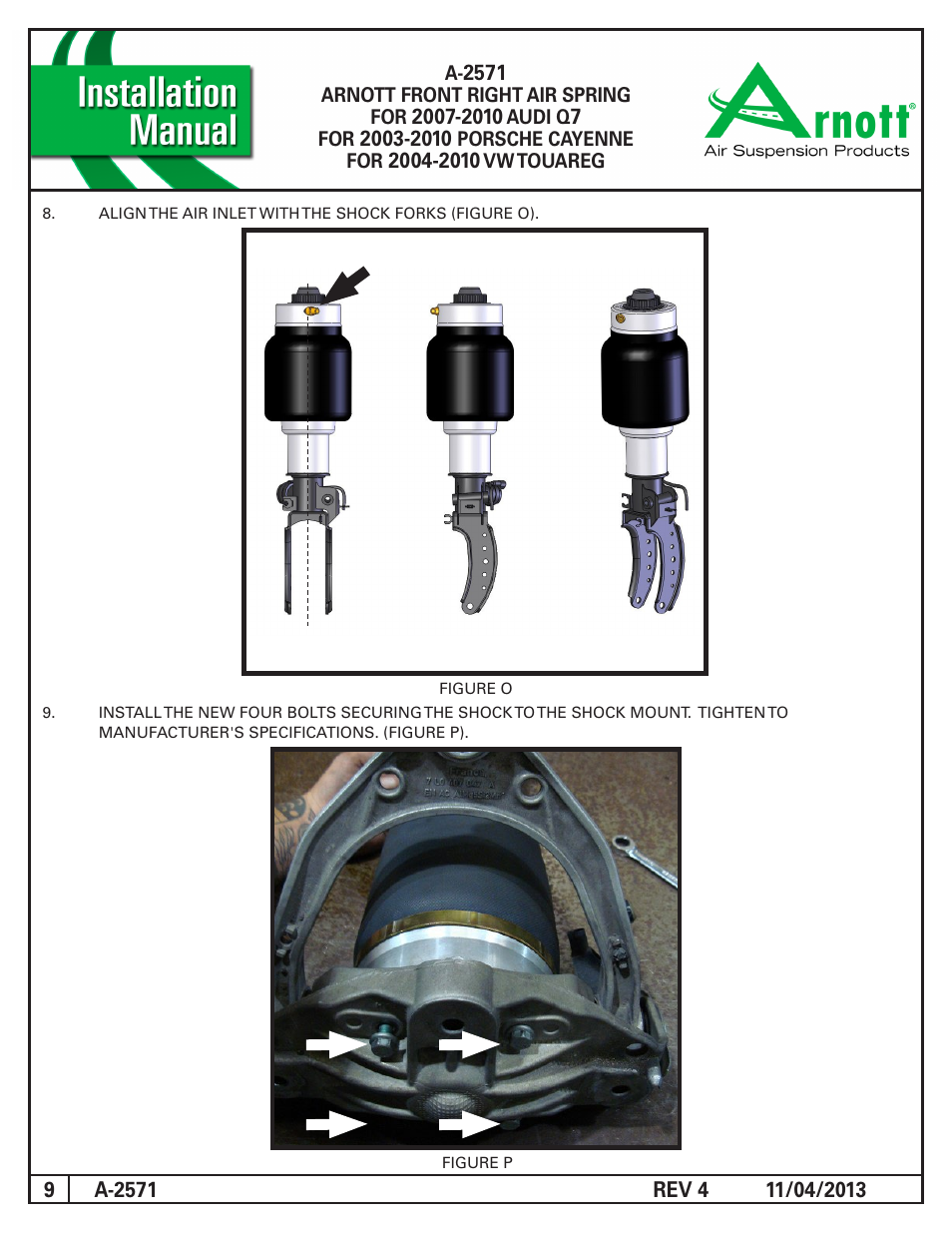 Air Suspension A-2571 REV 4 User Manual | Page 9 / 10