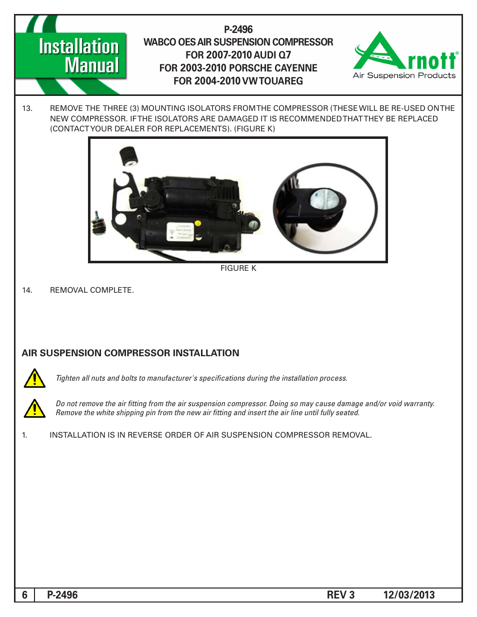 Air Suspension P-2496 REV 3 User Manual | Page 6 / 7