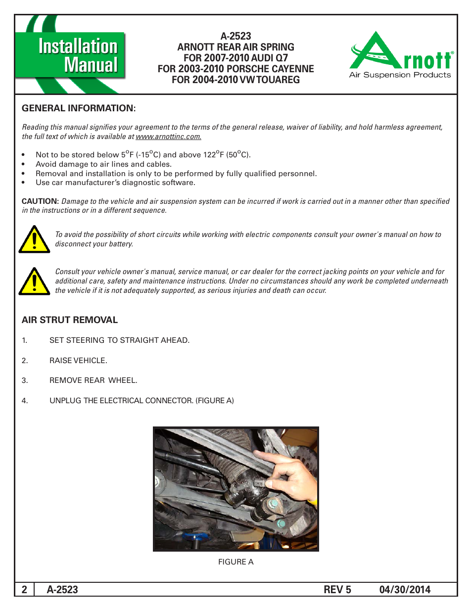 Air Suspension A-2523 REV 5 User Manual | Page 2 / 8