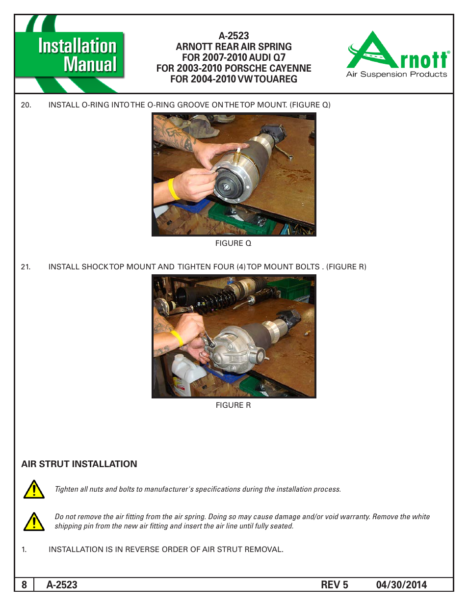 Air Suspension A-2523 REV 5 User Manual | Page 8 / 8