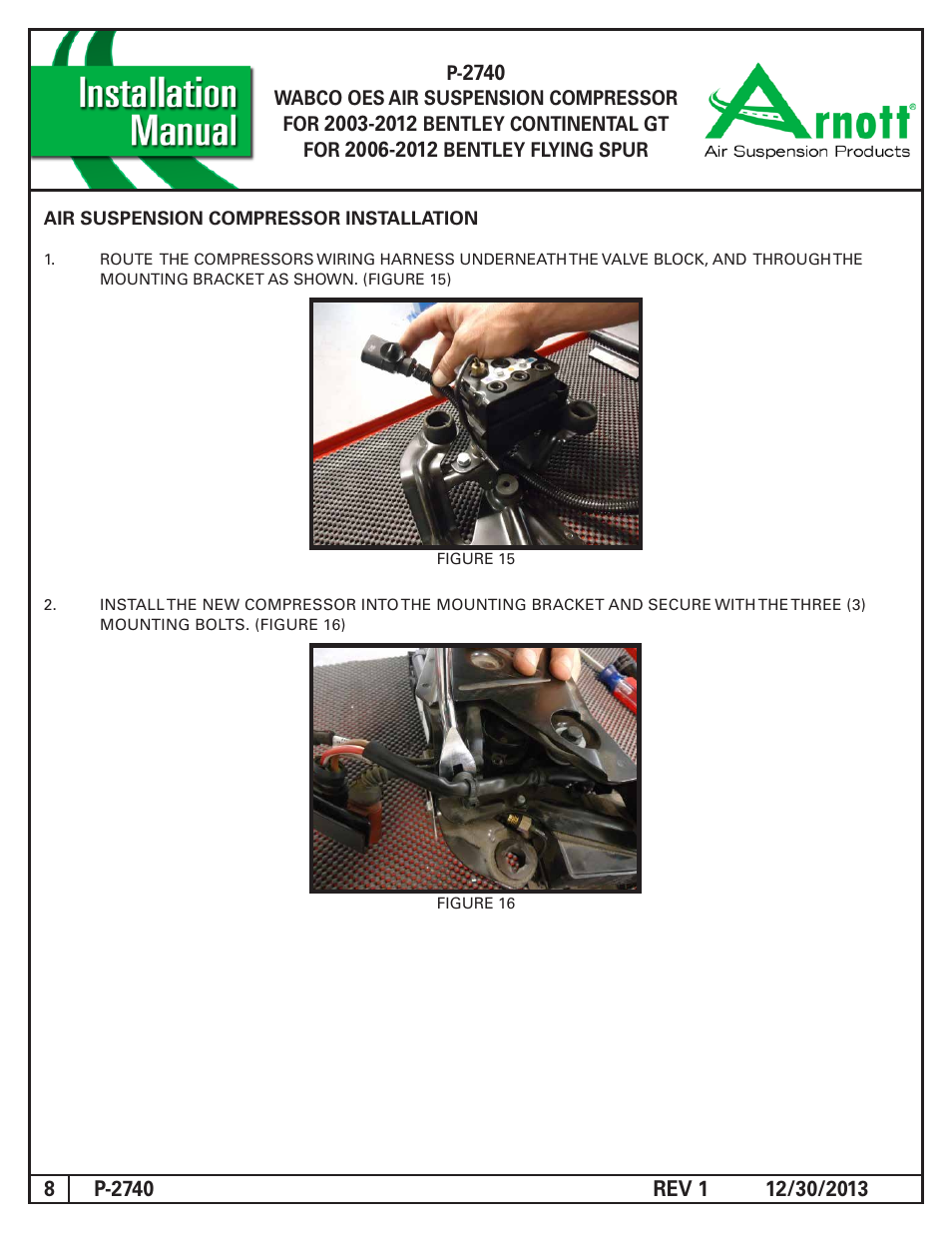 Air Suspension P-2740 REV 1 User Manual | Page 8 / 10