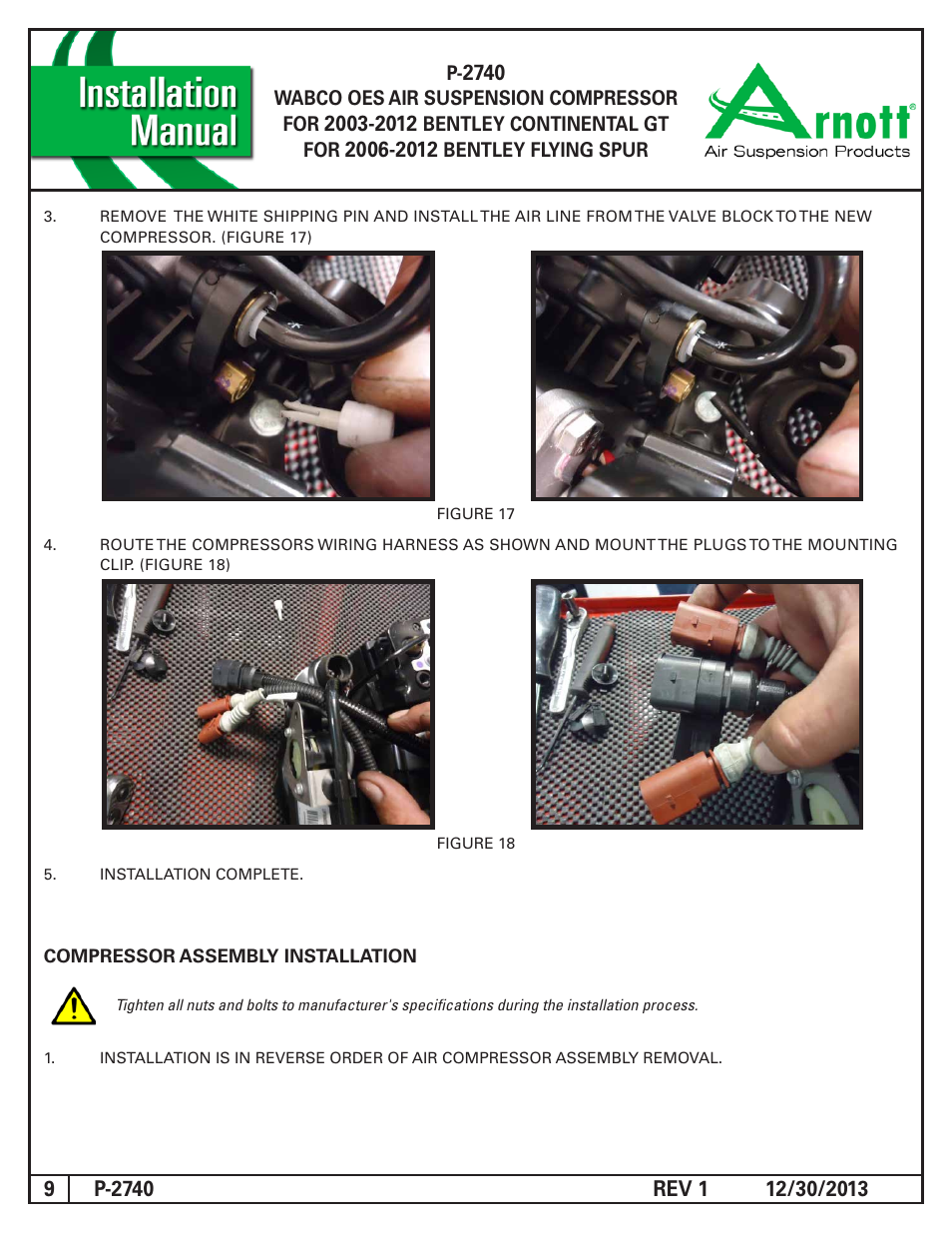 Air Suspension P-2740 REV 1 User Manual | Page 9 / 10