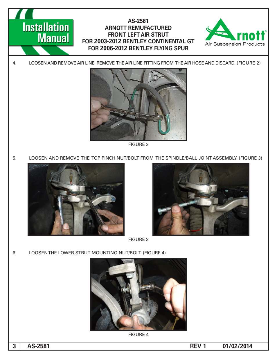 Air Suspension AS-2581 REV 1 User Manual | Page 3 / 6