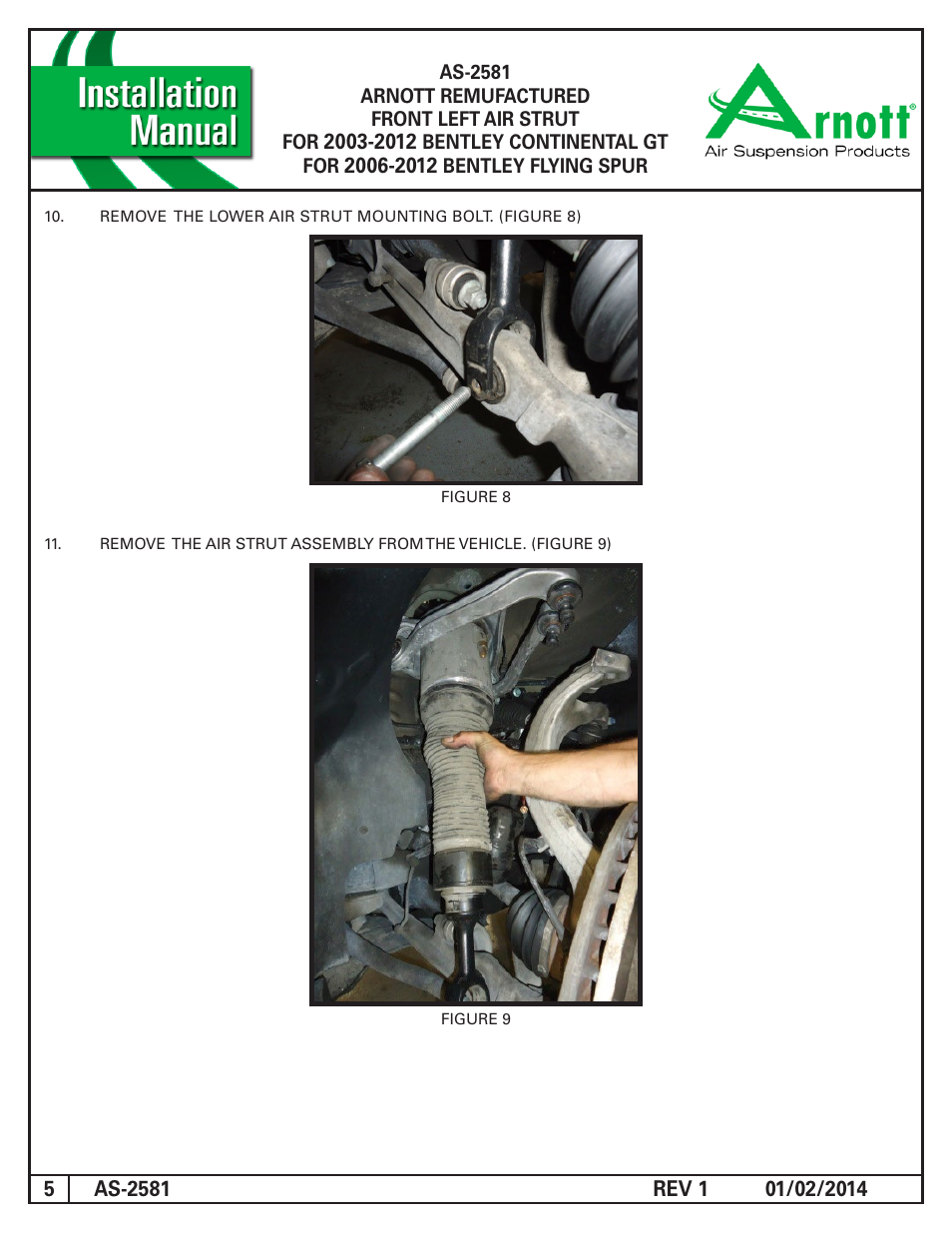 Air Suspension AS-2581 REV 1 User Manual | Page 5 / 6