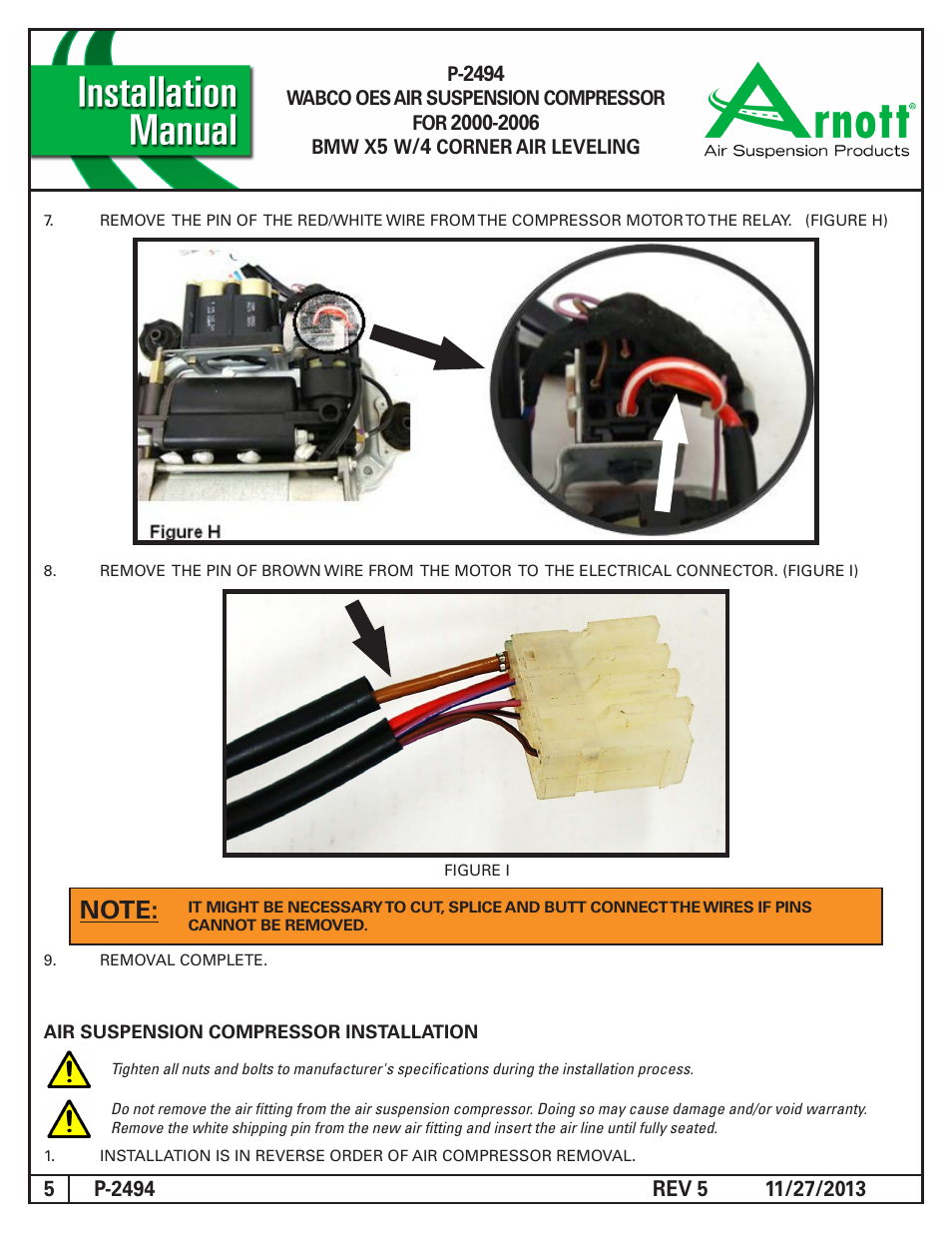 Air Suspension P-2494 REV 5 User Manual | Page 5 / 6