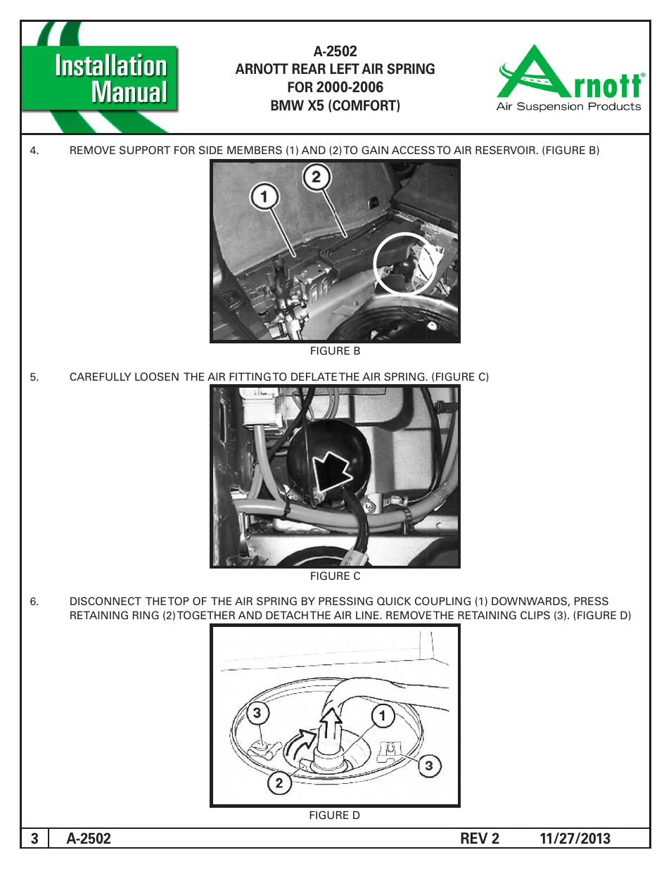 Air Suspension A-2502 REV 2 User Manual | Page 3 / 4