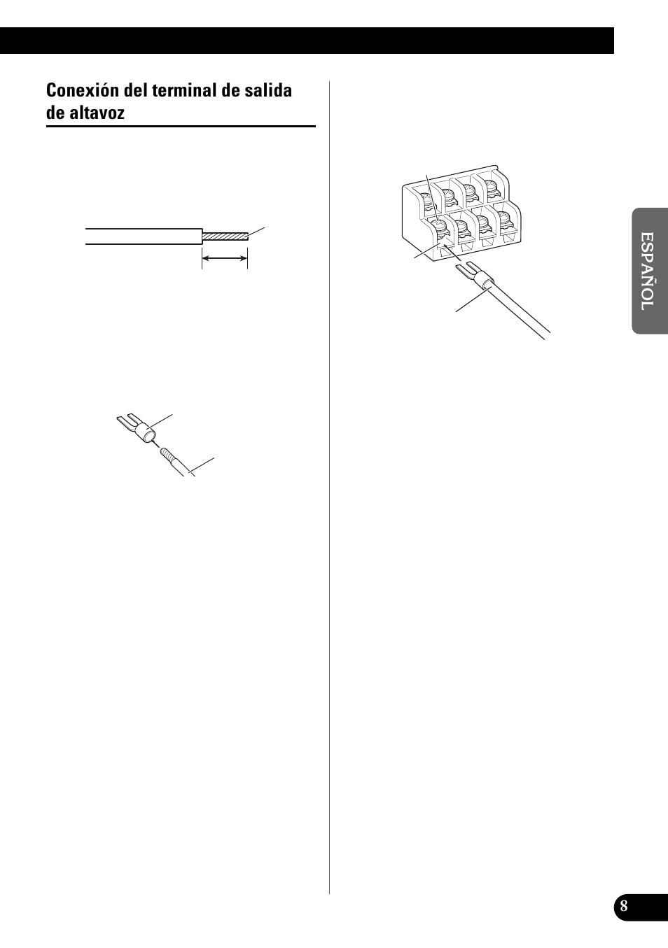 Conexión del terminal de salida de altavoz | Pioneer PRS-X340 User Manual | Page 23 / 88