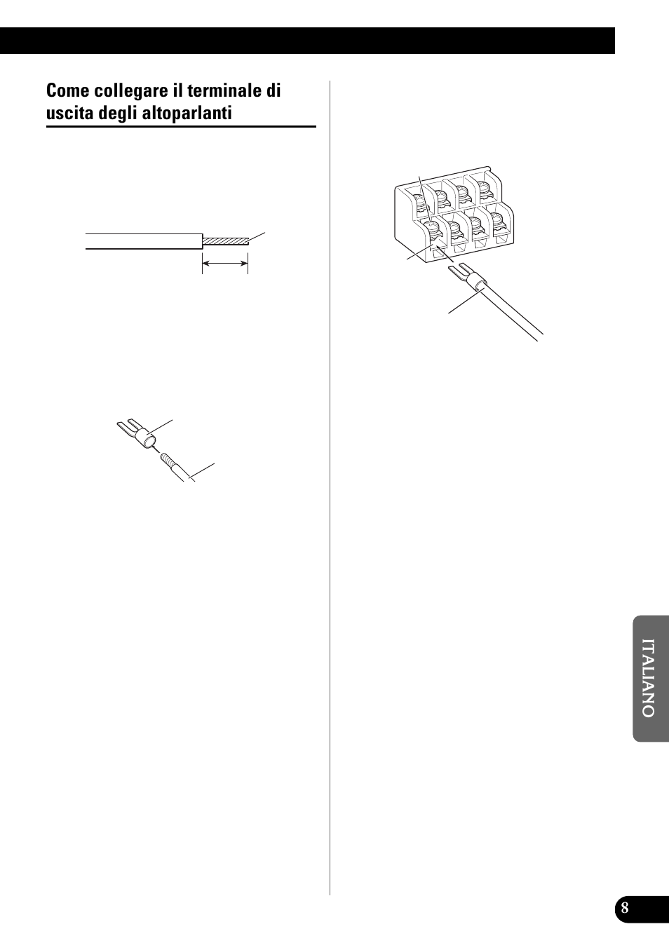 Come collegare il terminale di uscita degli, Altoparlanti | Pioneer PRS-X340 User Manual | Page 65 / 88