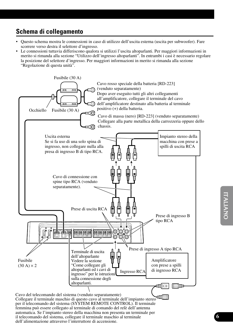 Schema di collegamento | Pioneer PRS-D400 User Manual | Page 63 / 99