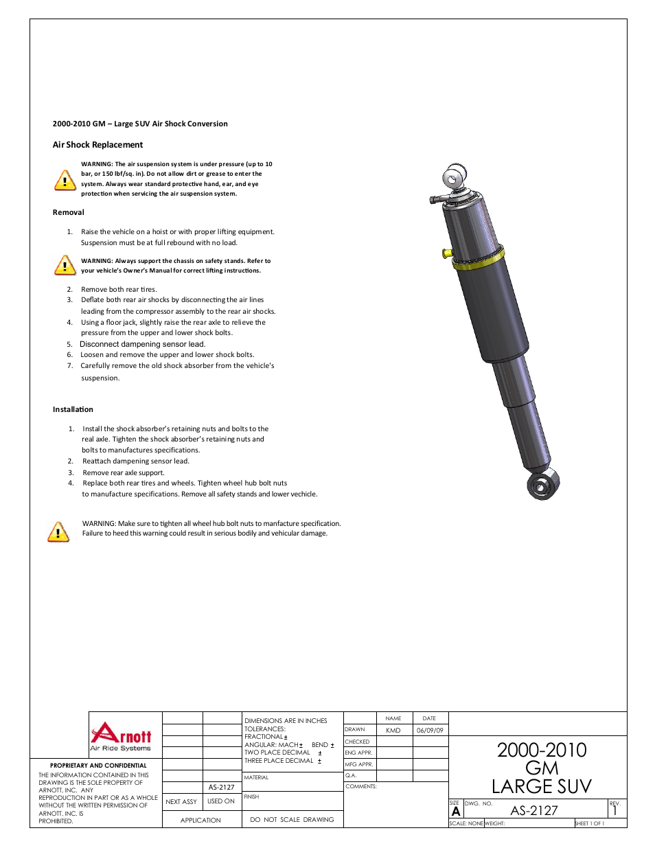 Air Suspension AS-2127 REV 2 User Manual | 1 page