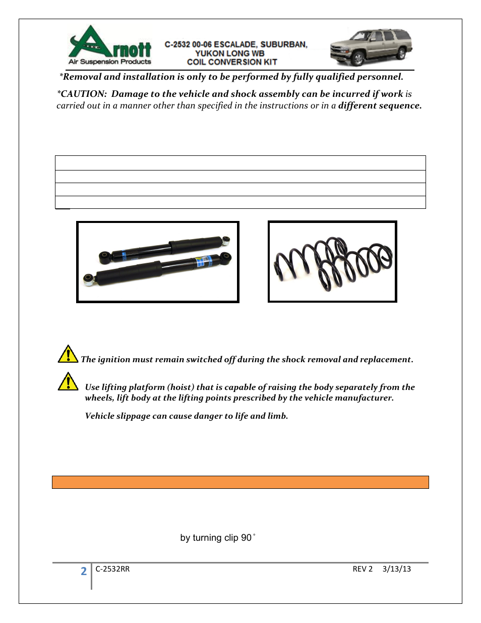 Parts list | Air Suspension C-2532 Rev 2 User Manual | Page 2 / 9
