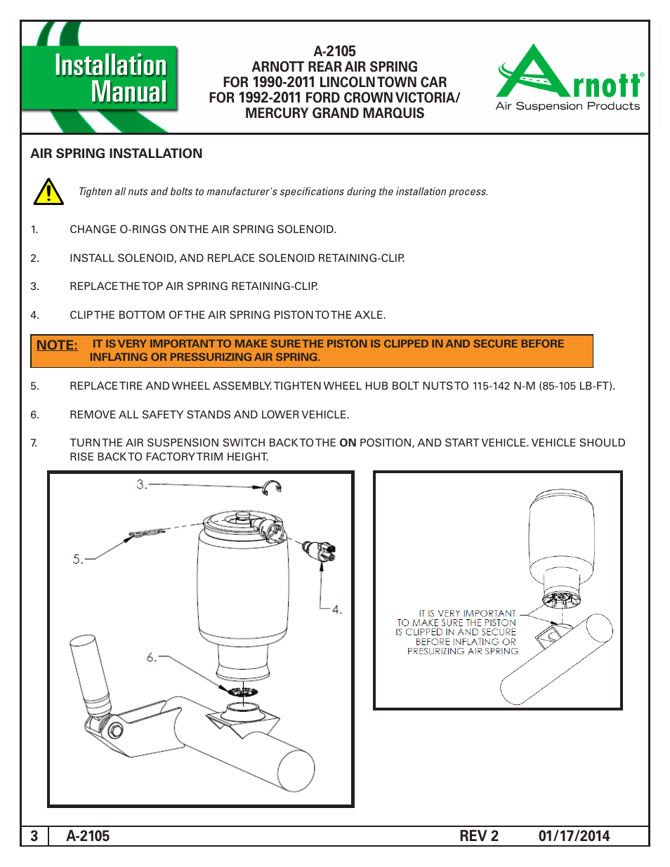 Air Suspension A-2105 REV 2 User Manual | Page 3 / 3