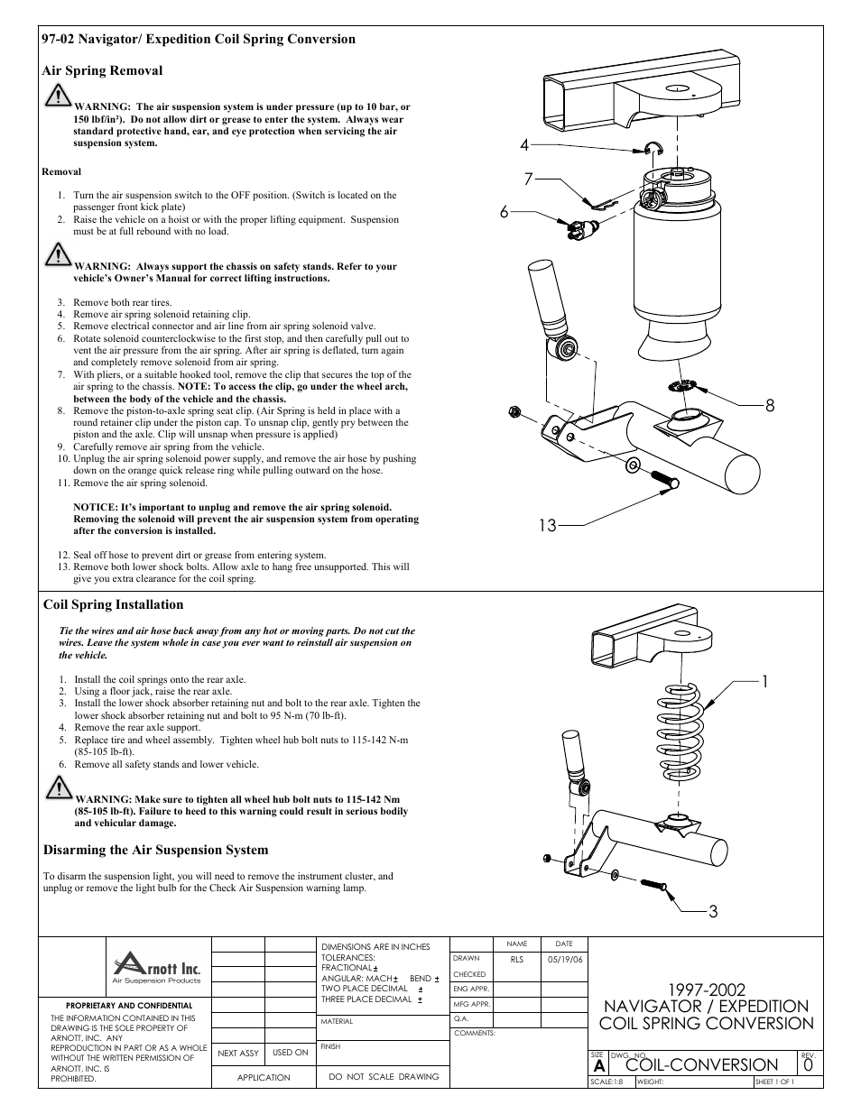 Air Suspension C-2607 REV 1 User Manual | 1 page