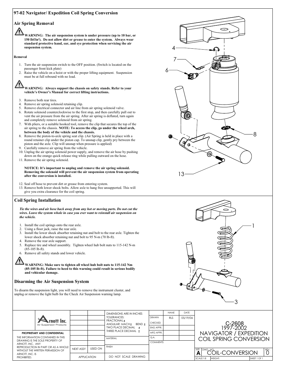 Air Suspension C-2608 REV 1 User Manual | 1 page