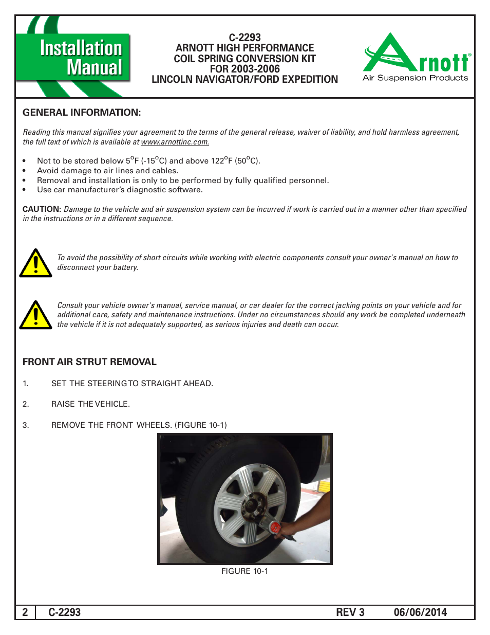 Lincoln navigator/ford expedition | Air Suspension C-2293 REV 3 User Manual | Page 2 / 8