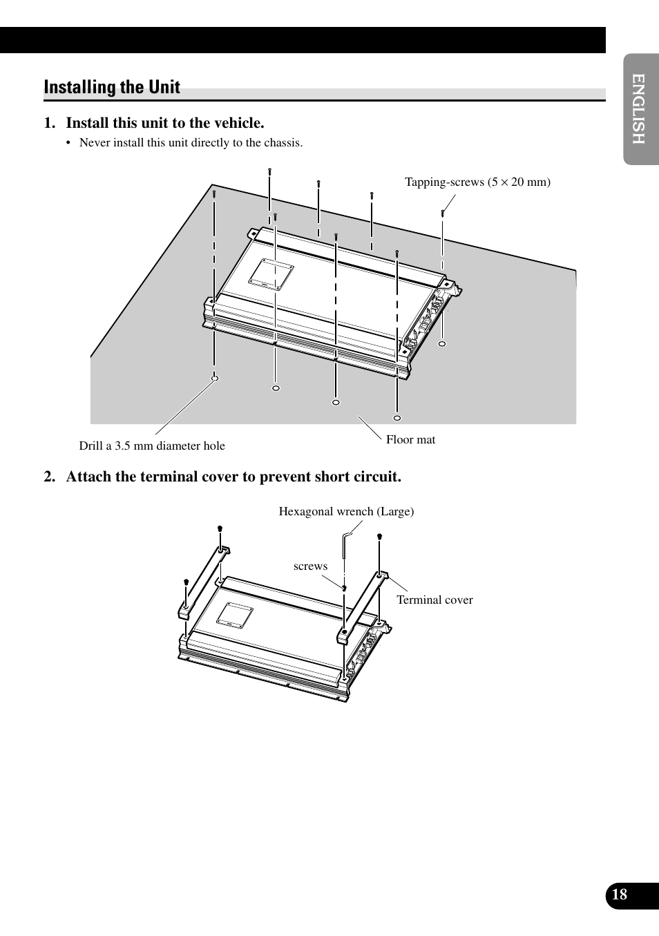 Installing the unit | Pioneer RS-A7 User Manual | Page 19 / 142