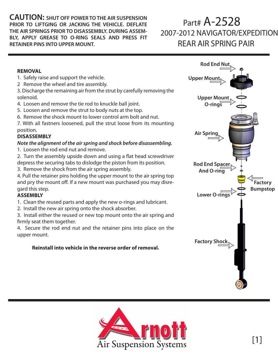 Air Suspension A-2528 User Manual | 1 page