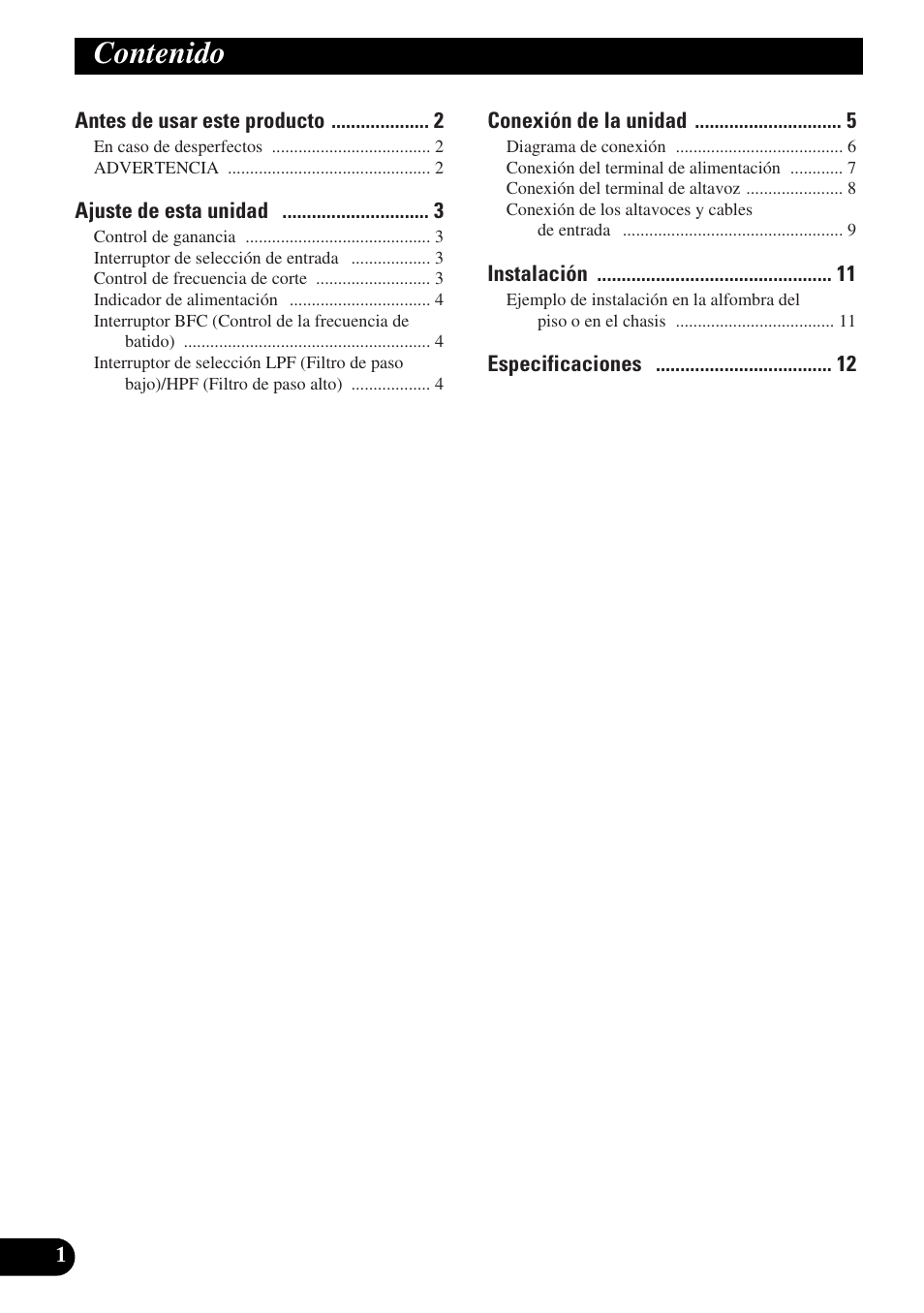 Pioneer GM-X554 User Manual | Page 14 / 76