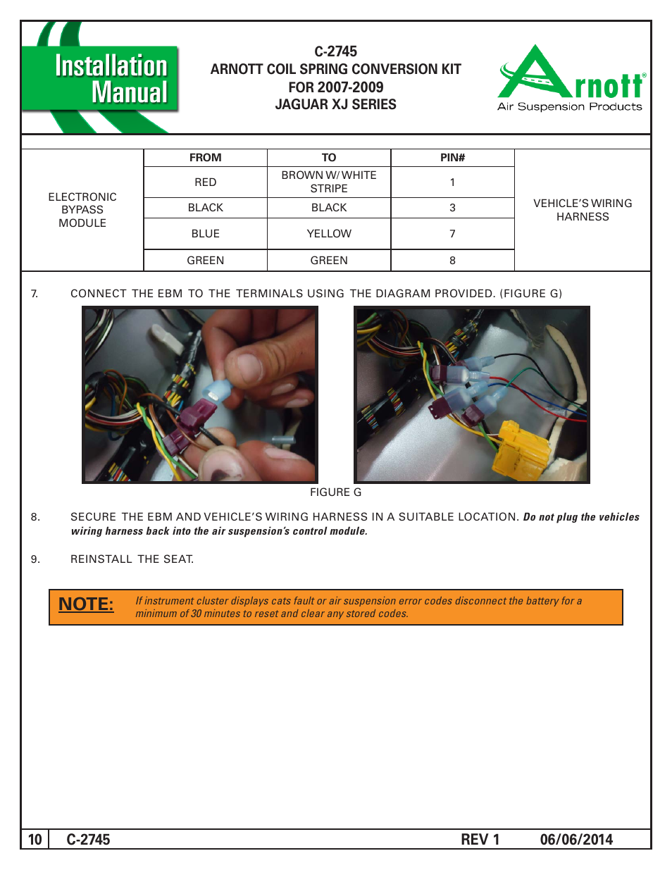 Air Suspension C-2745 REV 1 User Manual | Page 10 / 10