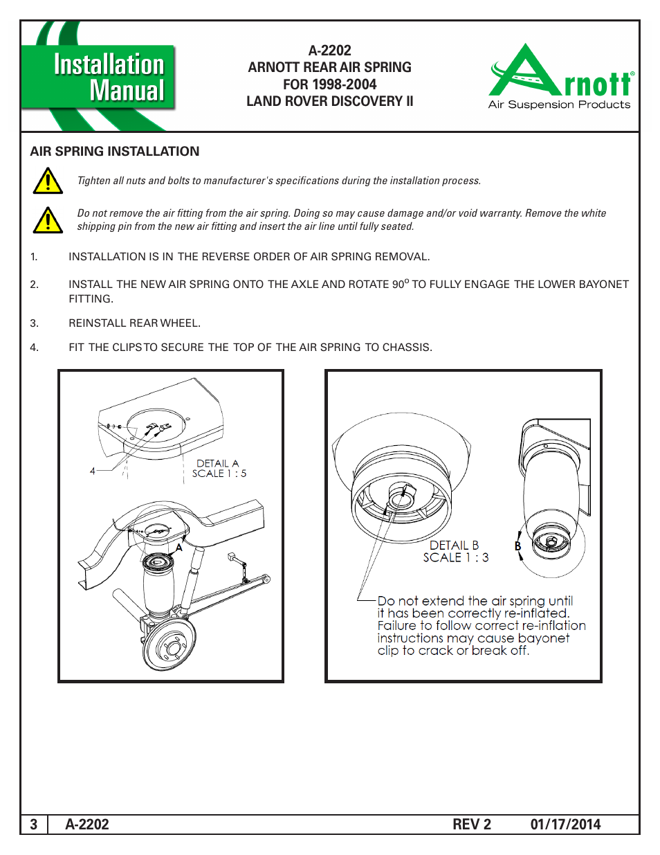Air Suspension A-2202 REV 2 User Manual | Page 3 / 3
