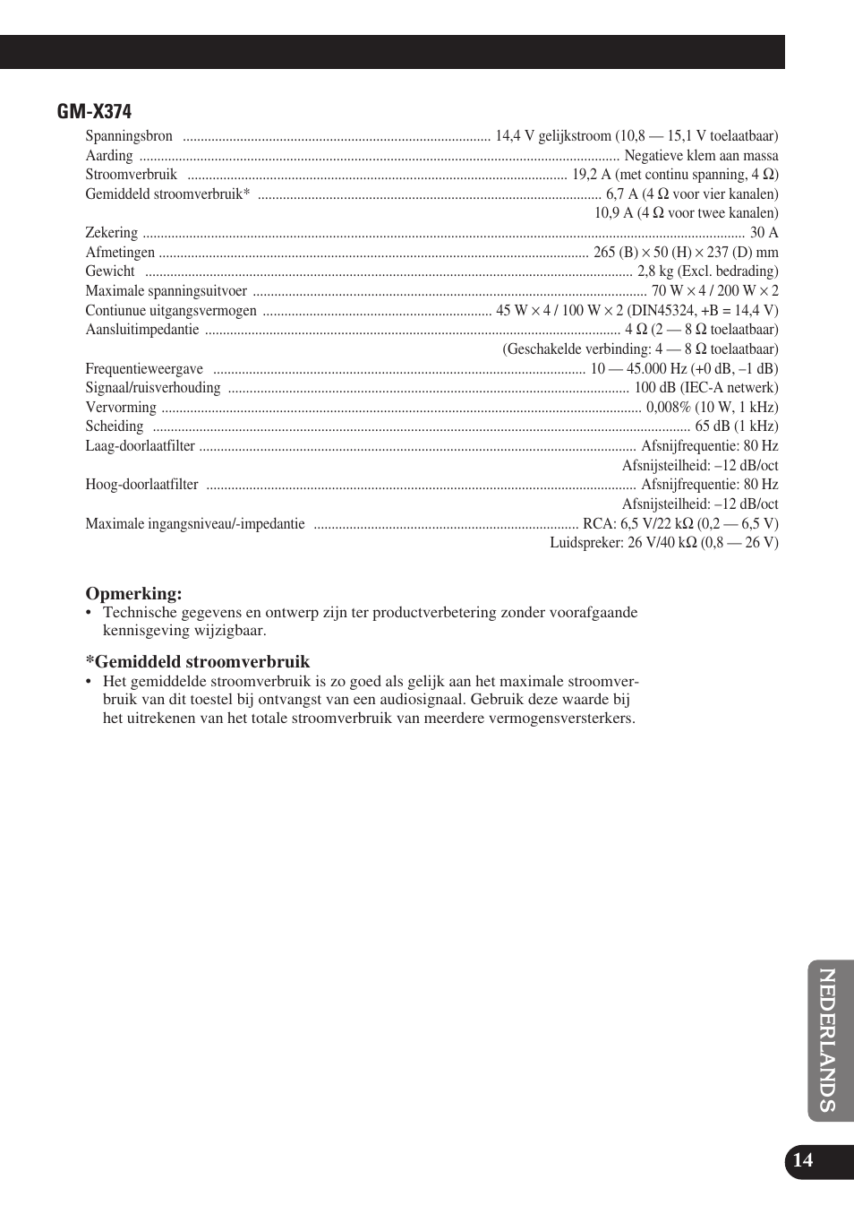 Pioneer GM-X574 User Manual | Page 85 / 88