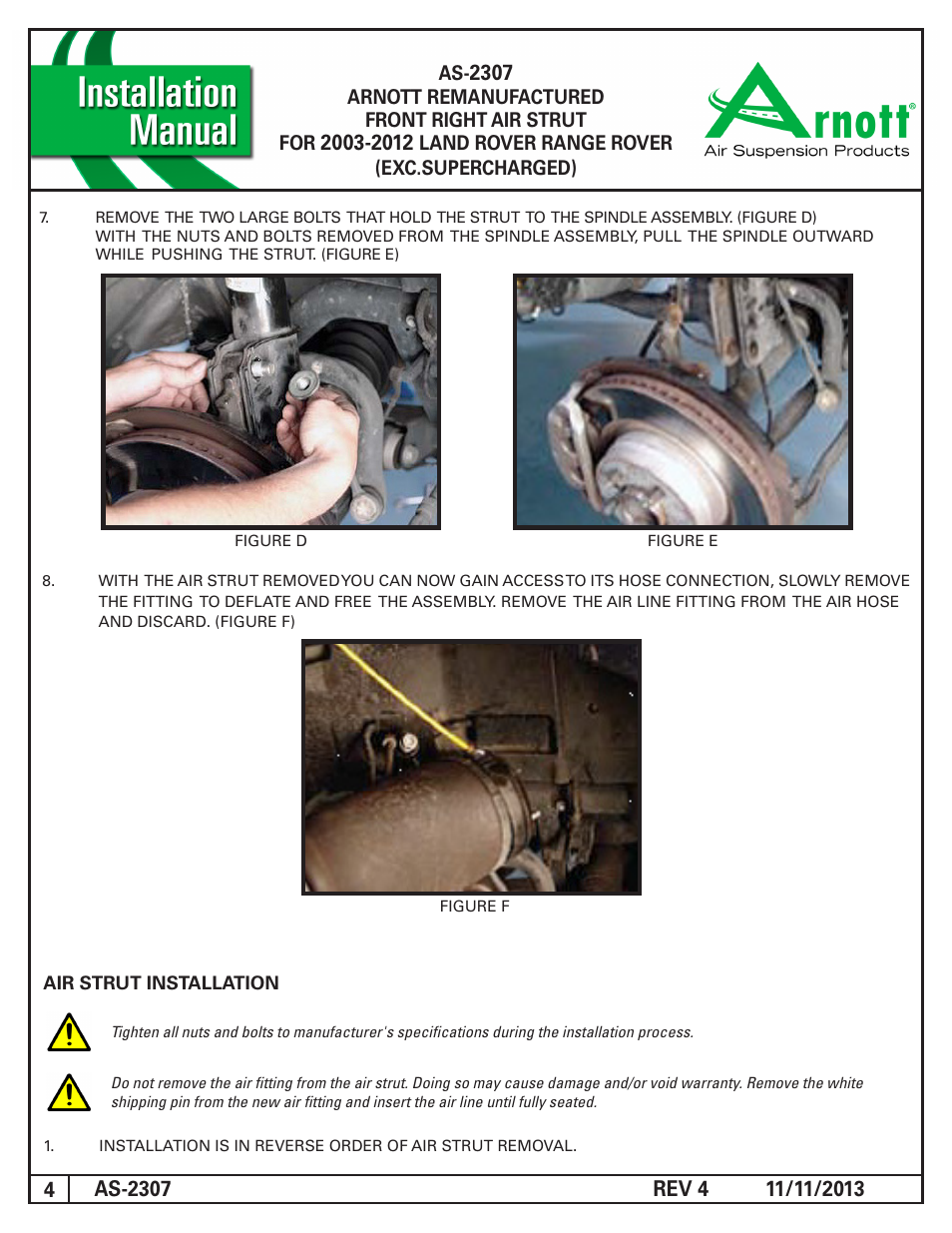 Air Suspension AS-2307 REV 4 User Manual | Page 4 / 4