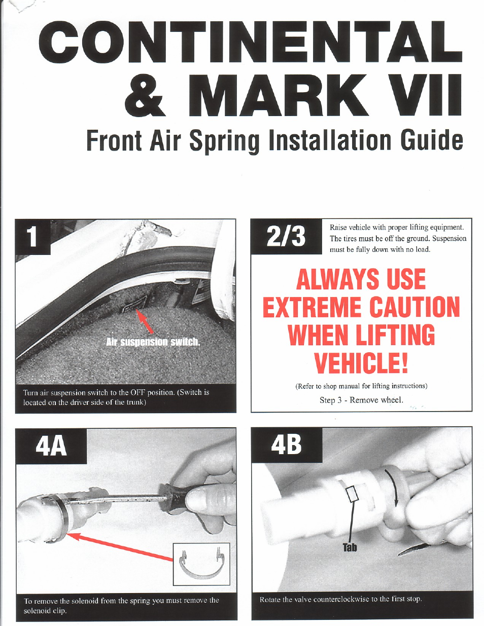 Air Suspension Front Coil Spring LINCOLN Continental 1984-1987 User Manual | Page 2 / 12