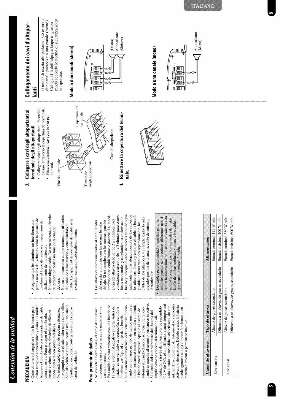 Conexión de la unidad | Pioneer GM-X952 User Manual | Page 16 / 32