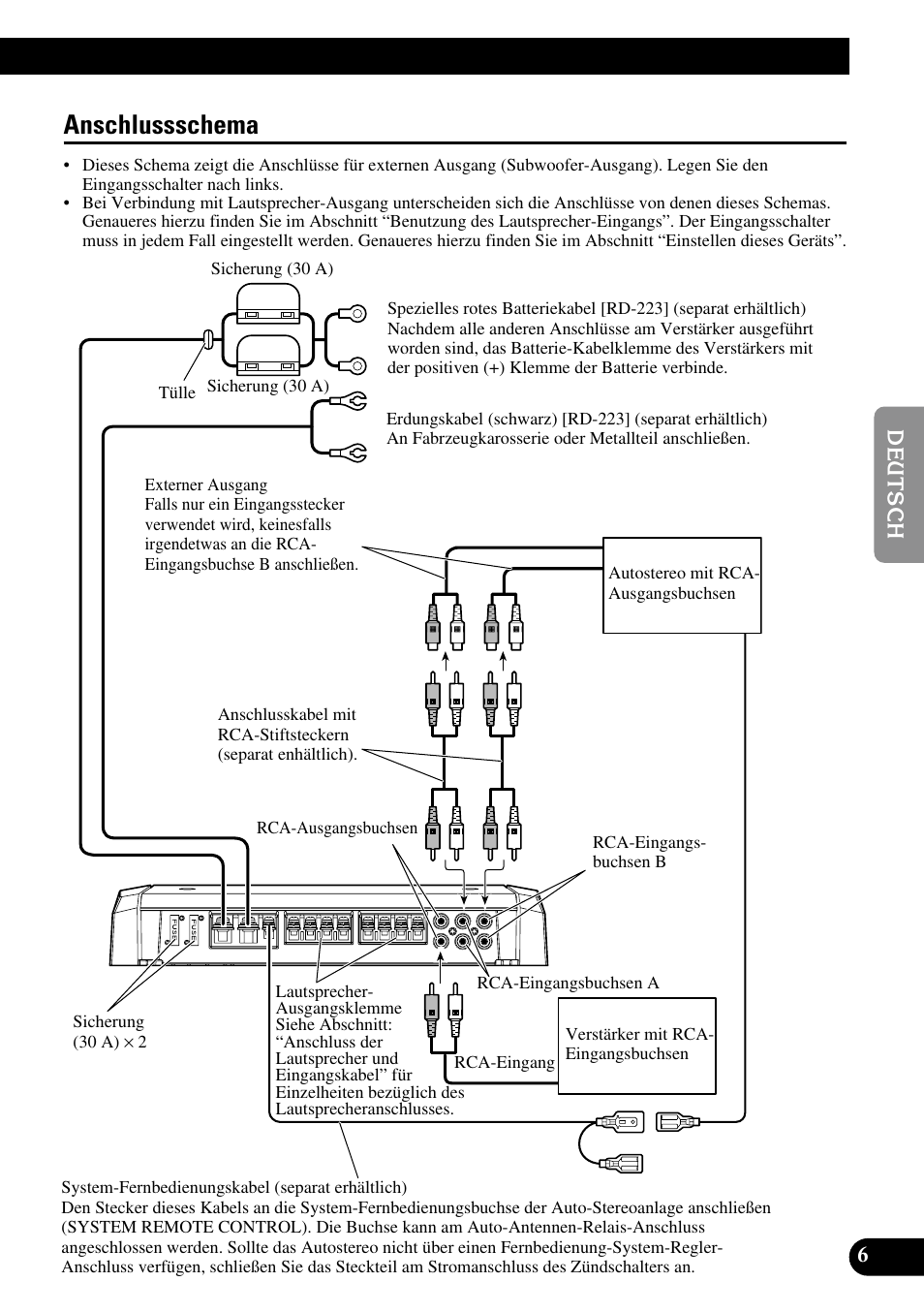 Anschlussschema | Pioneer PRS-D410 User Manual | Page 35 / 99