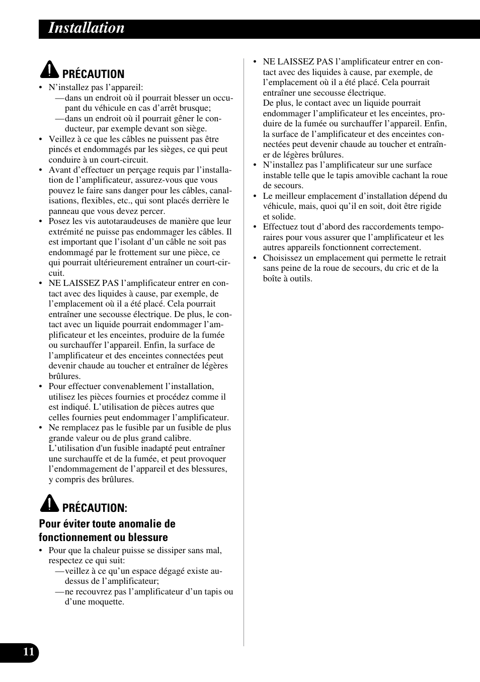 Installation | Pioneer PRS-D410 User Manual | Page 54 / 99