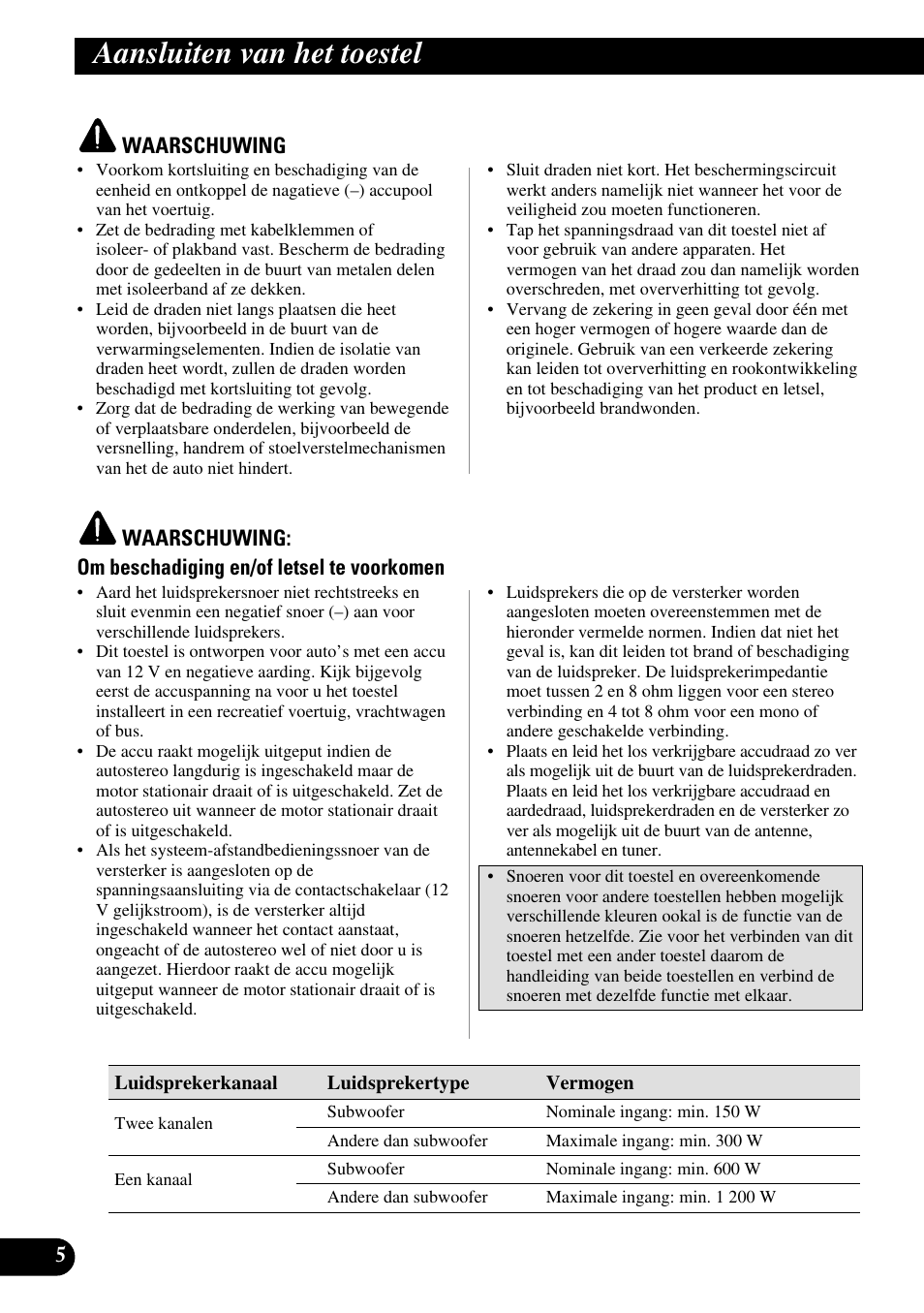 Aansluiten van het toestel | Pioneer PRS-D210 User Manual | Page 66 / 86