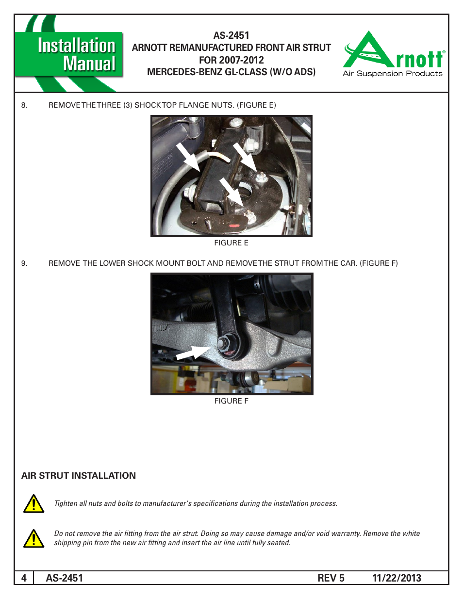 Air Suspension AS-2451 REV 5 User Manual | Page 4 / 5