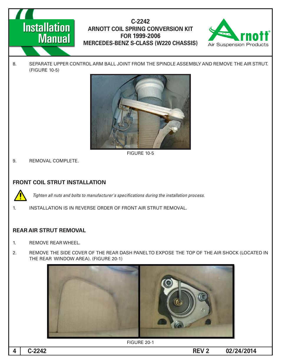 Air Suspension C-2242 REV 2 User Manual | Page 4 / 10