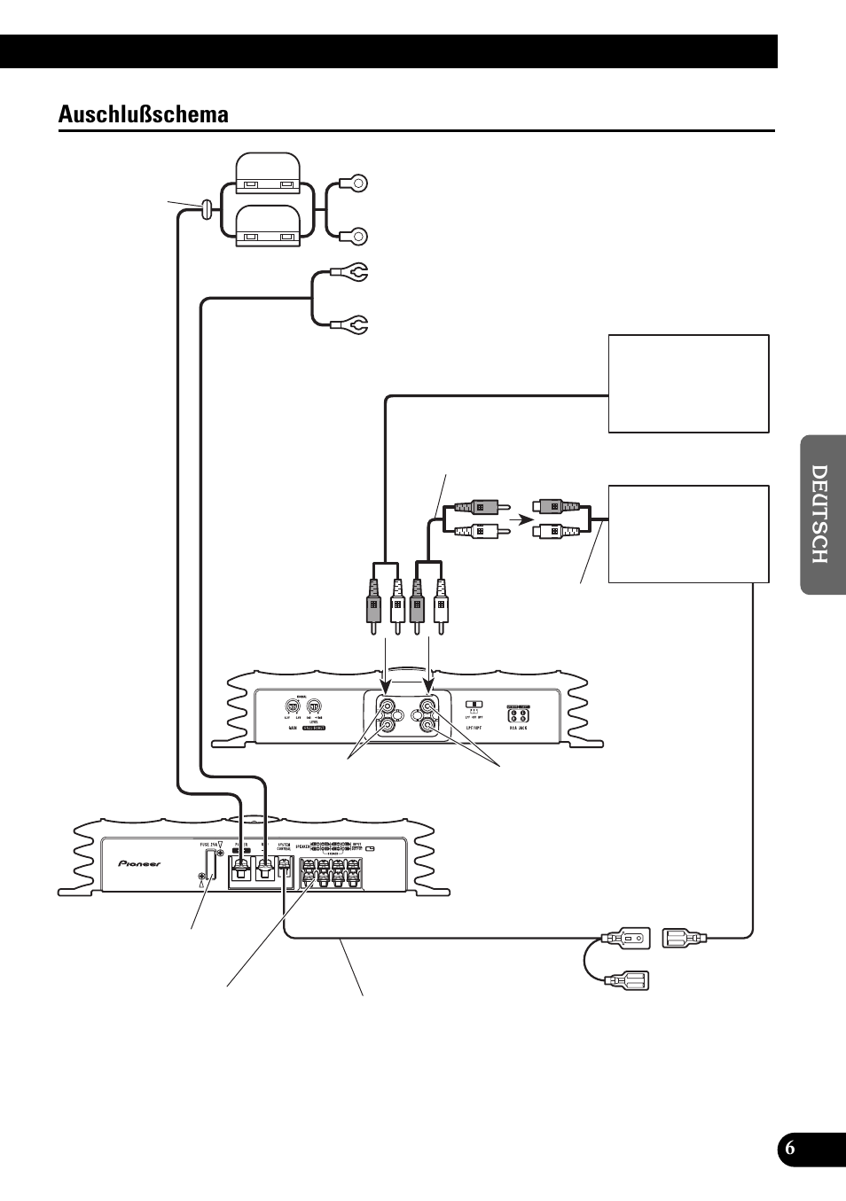 Auschlußschema | Pioneer GM-X642 User Manual | Page 27 / 64