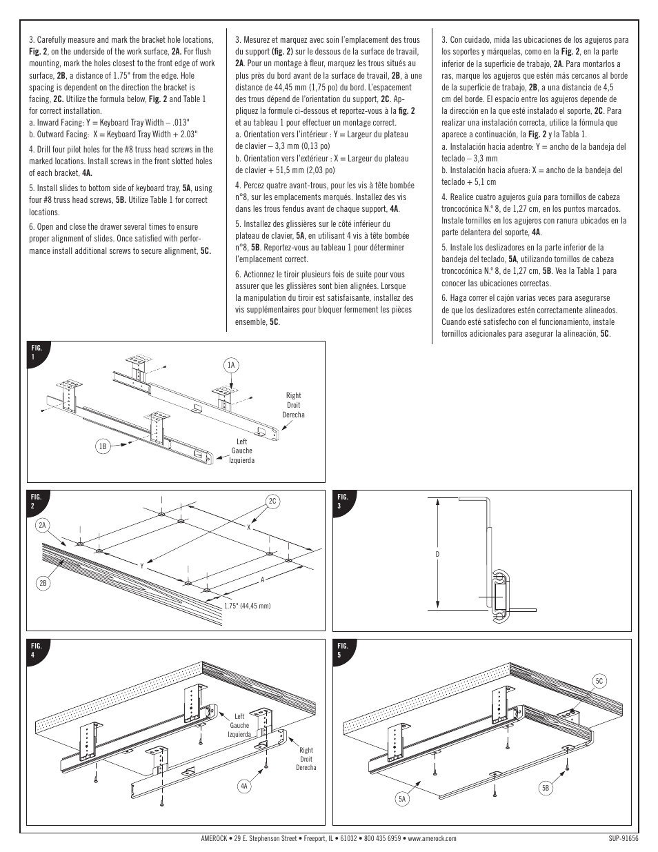Amerock 710 Series Drawer Slide User Manual | Page 2 / 2