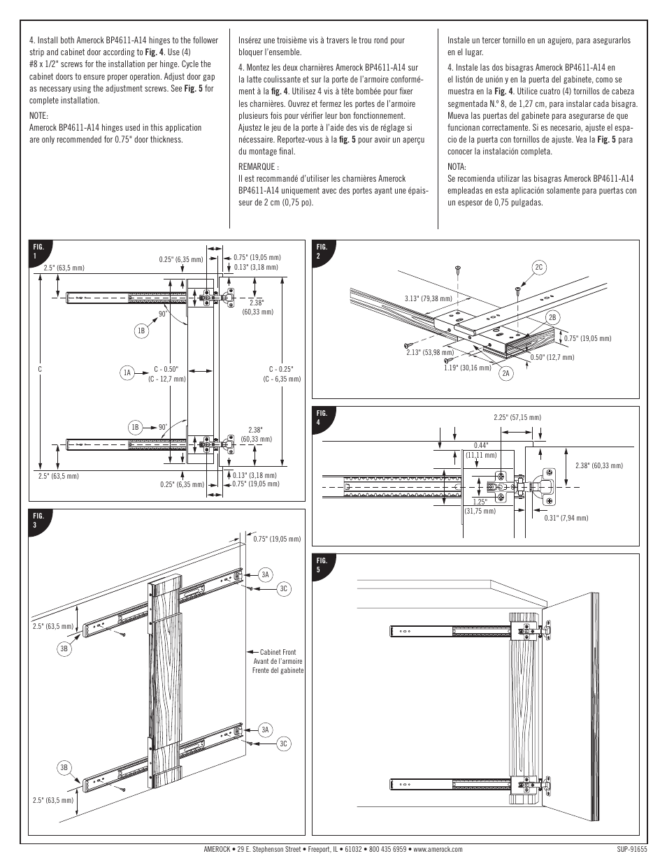 Amerock 709 Series Drawer Slide User Manual | Page 2 / 2