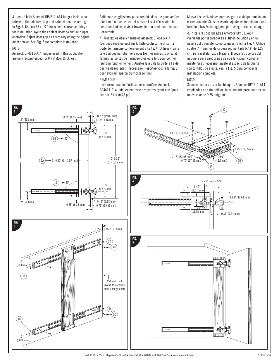 Amerock 708 Series Drawer Slide User Manual | Page 2 / 2
