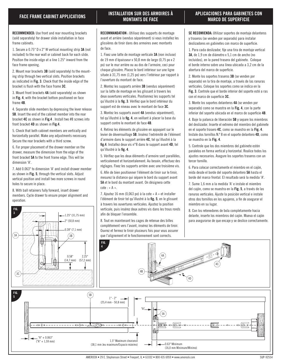 Amerock 704 Series Drawer Slide User Manual | Page 2 / 2