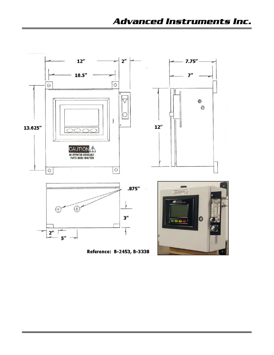 Advanced instruments inc | Analytical Industries GPR-1600 MS Series PPB Oxygen Analyzer User Manual | Page 15 / 50